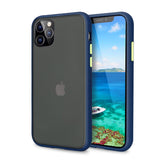 iPhone Blue Rubber Oil Feel Case
