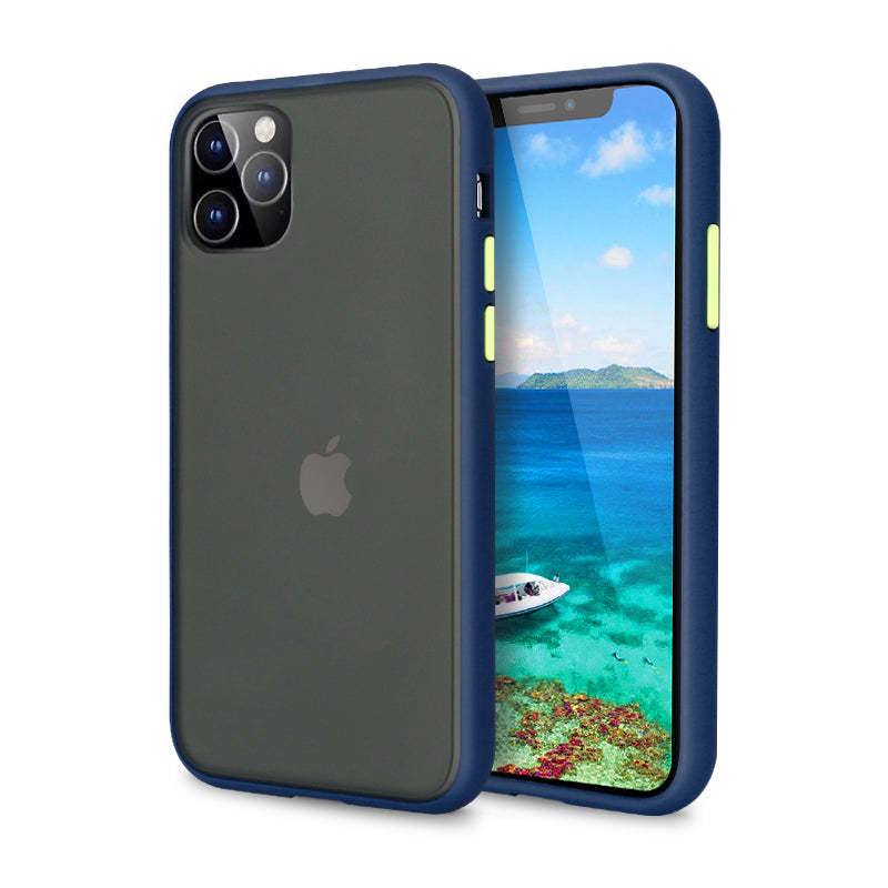 iPhone Blue Rubber Oil Feel Case