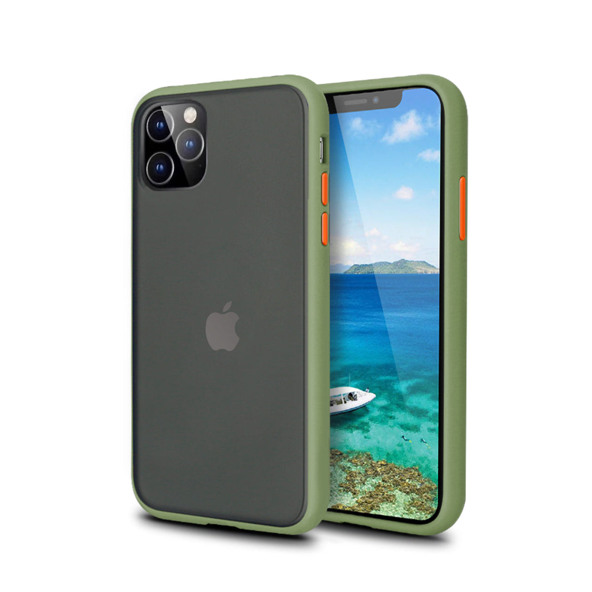 iPhone Green Rubber Oil Feel Case